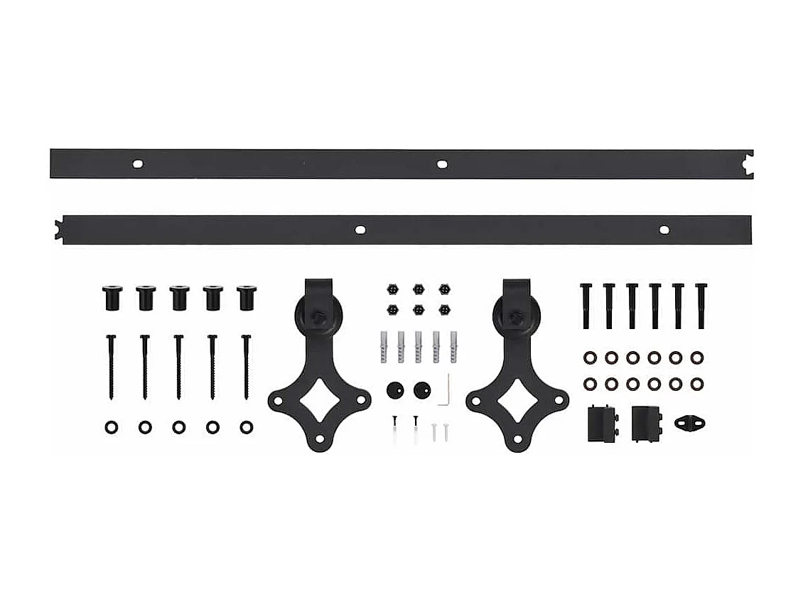 Porte coulissante avec kit de quincaillerie 80x210cm Pin massif