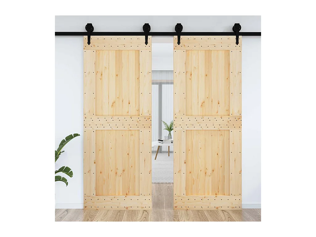 Porte NARVIK 90x210 cm bois massif de pin