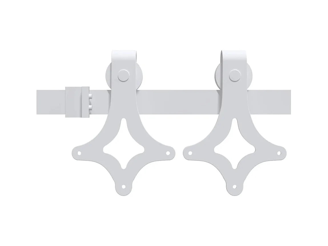 Porte coulissante et kit de quincaillerie 90x210 cm pin massif