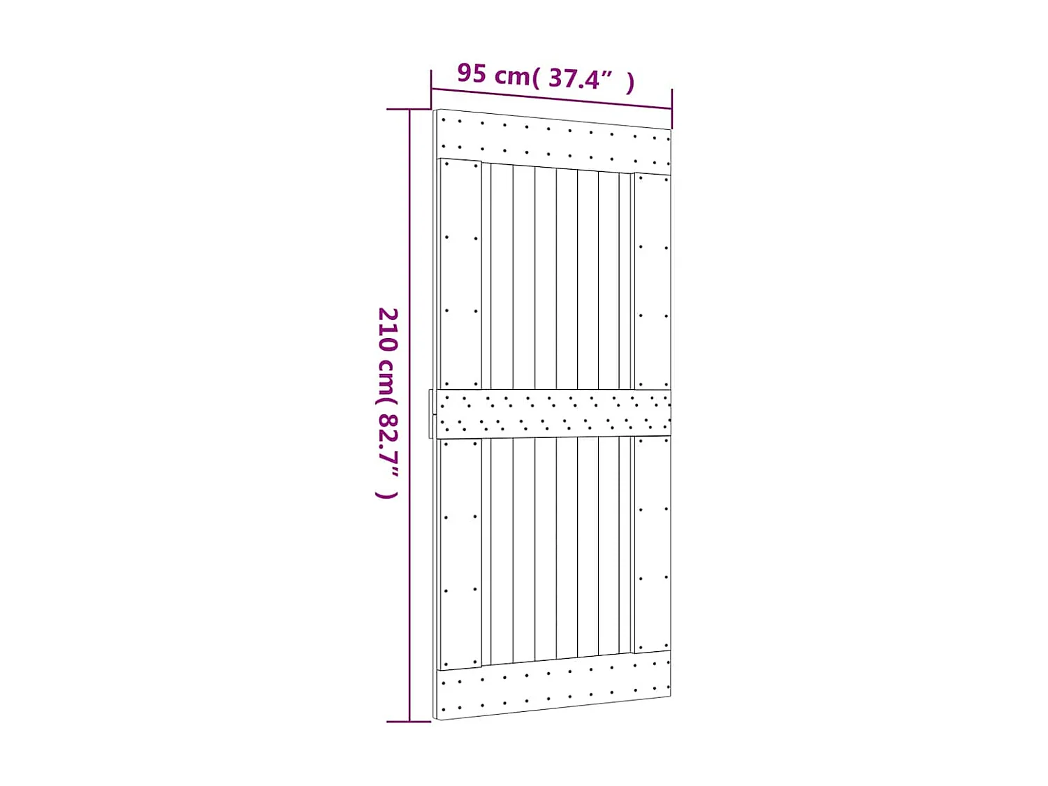 Puerta NARVIK madera maciza pino 95x210 cm