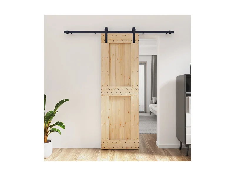 Schiebetür mit Beschlag 70x210 cm Massivholz Kiefer