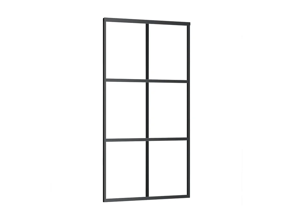 Porta Scorrevole e Kit Montaggio Vetro ESG Alluminio 102x205cm