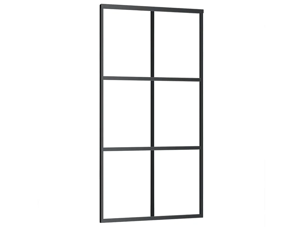 Porta Scorrevole e Kit Montaggio Vetro ESG Alluminio 102x205cm