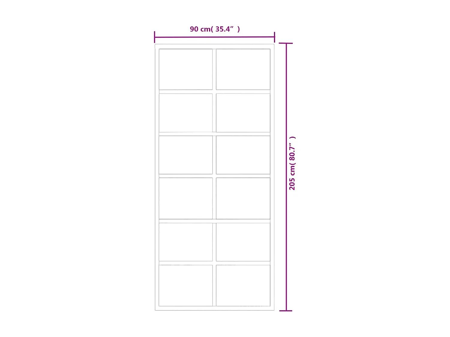 Puerta corredera con herrajes ESG vidrio y aluminio 90x205 cm
