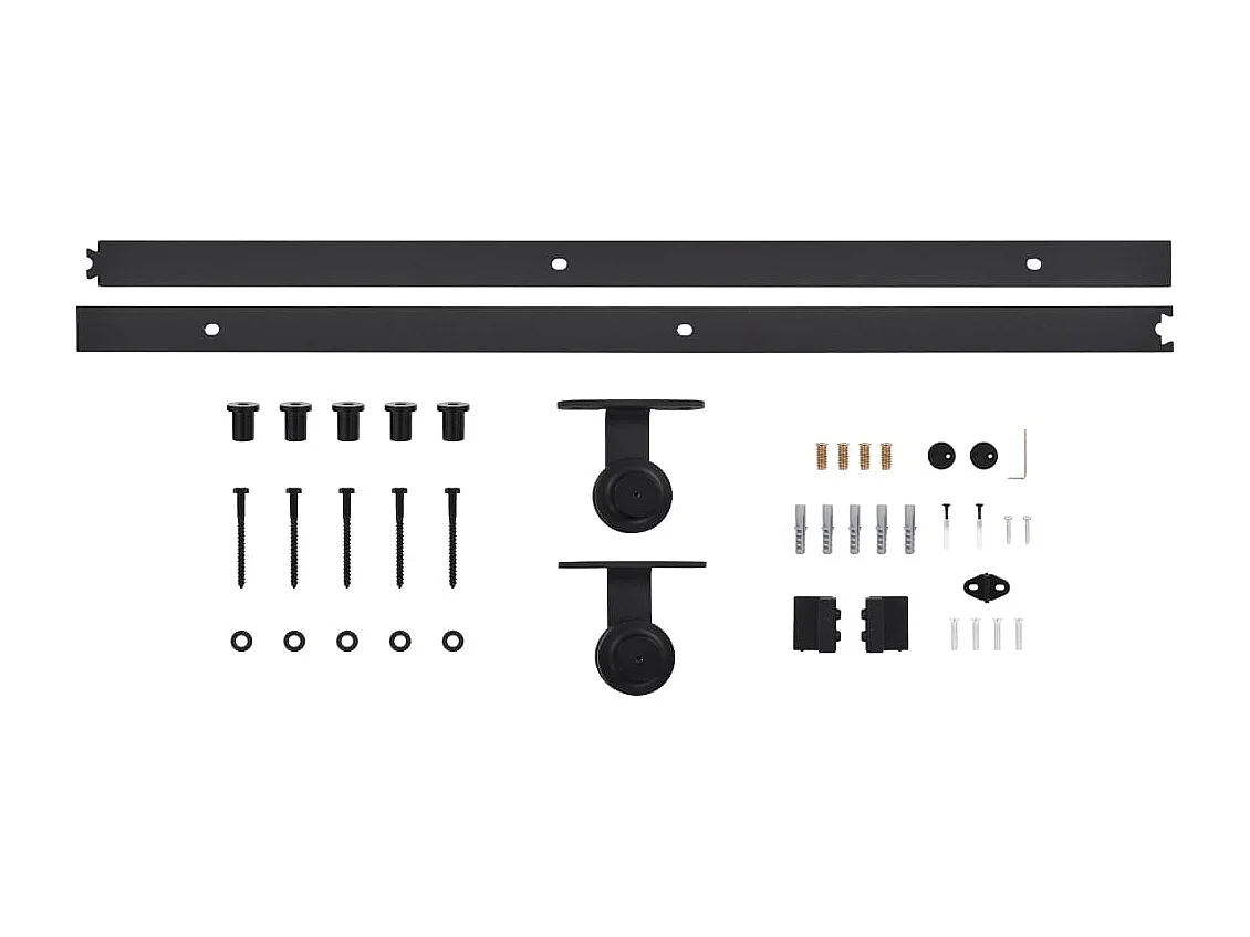 Porta Scorrevole con Set Hardware 90x210 cm in Legno di Pino