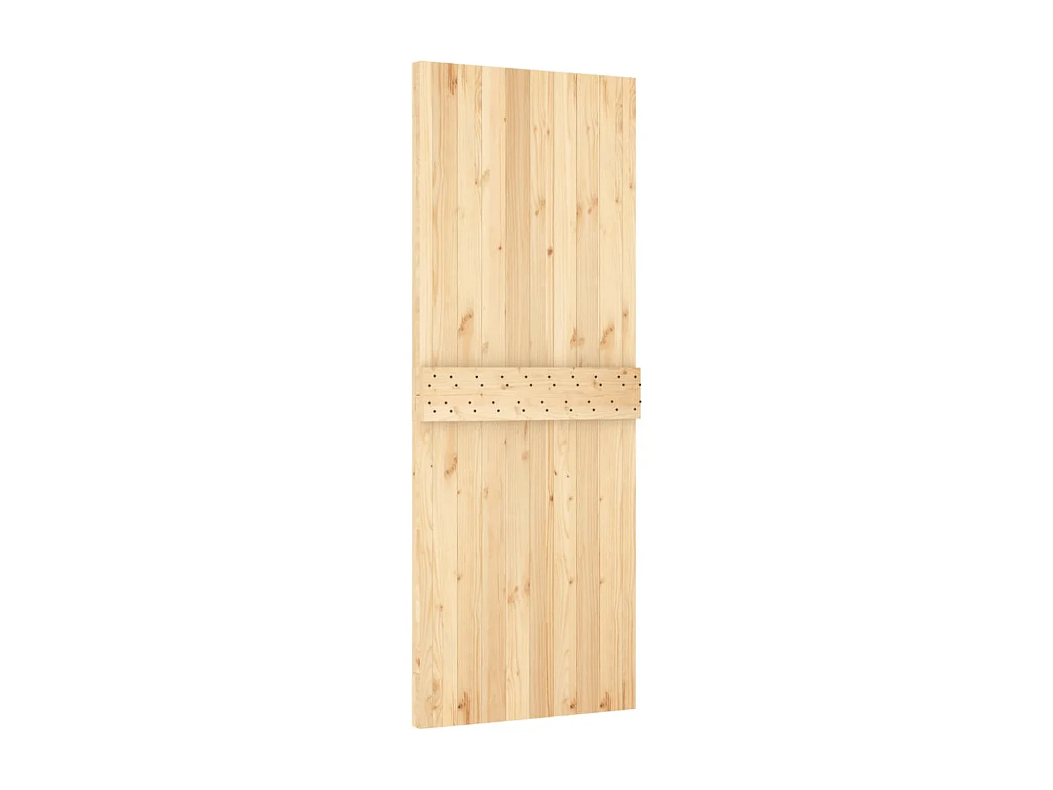 Porta Scorrevole con Set Hardware 80x210 cm Legno Massello Pino