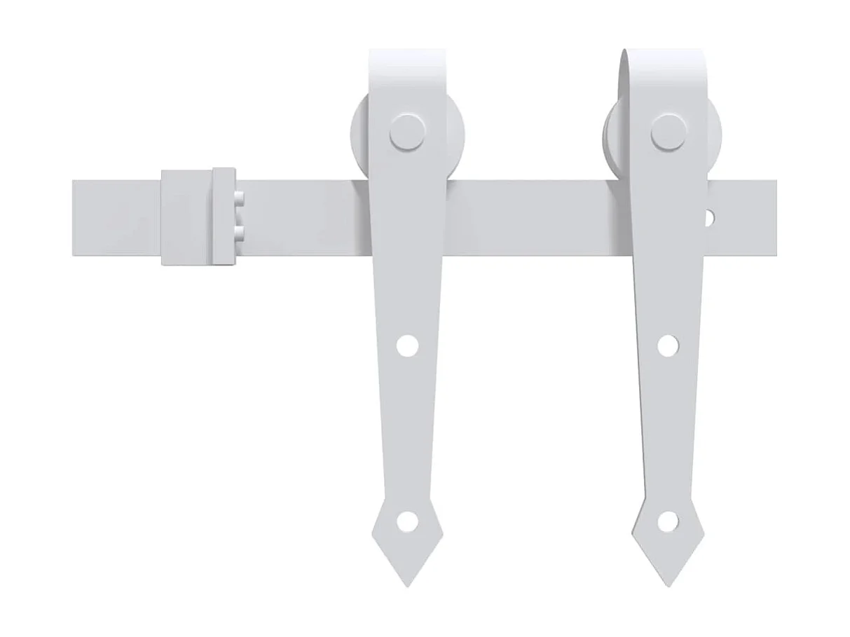 Porte coulissante et kit de quincaillerie 100x210 cm pin massif