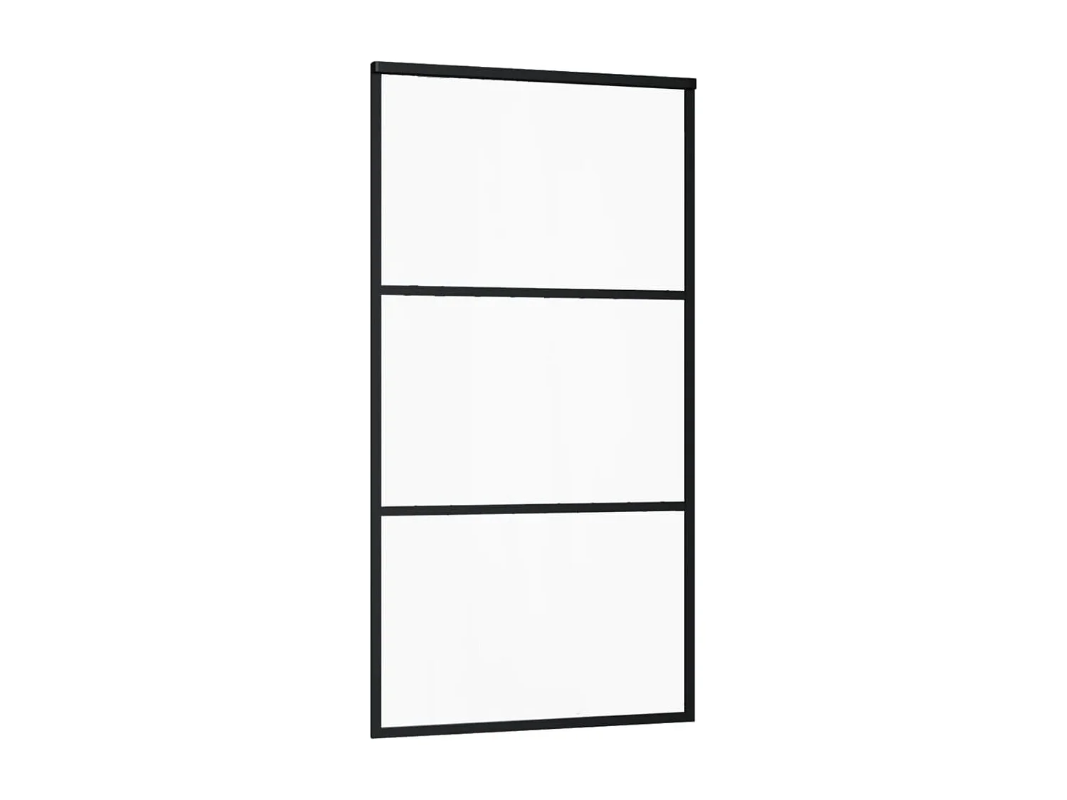 Schiebetür ESG-Glas und Aluminium 102x205 cm Schwarz