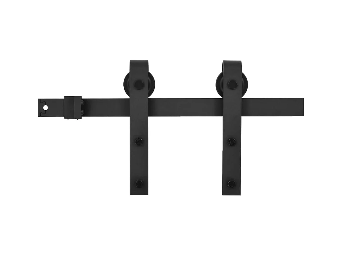 Porte coulissante et kit de quincaillerie 95x210 cm pin massif