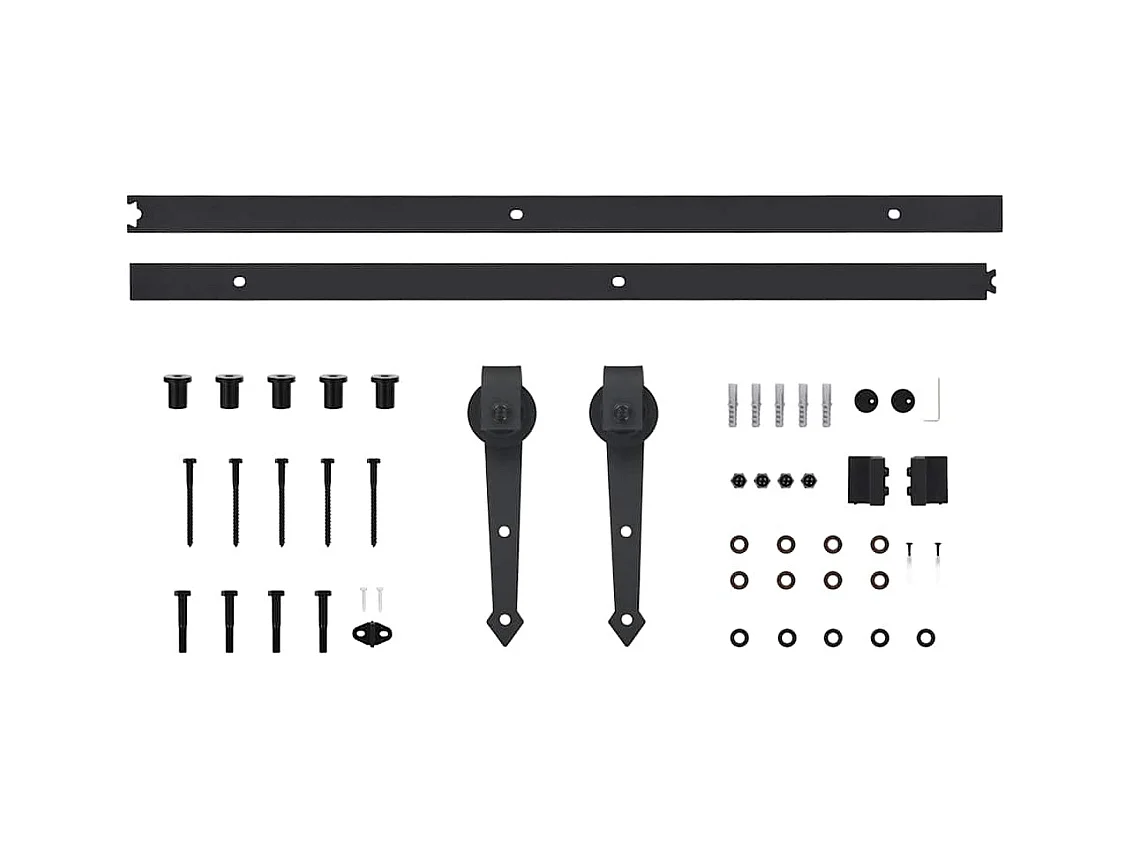 Puerta corredera con herrajes madera maciza de pino 80x210 cm
