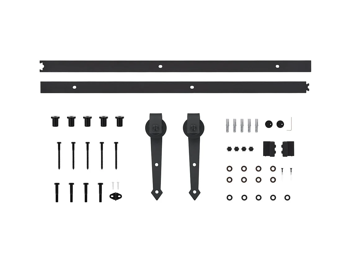 Puerta corredera con herrajes madera maciza de pino 70x210 cm