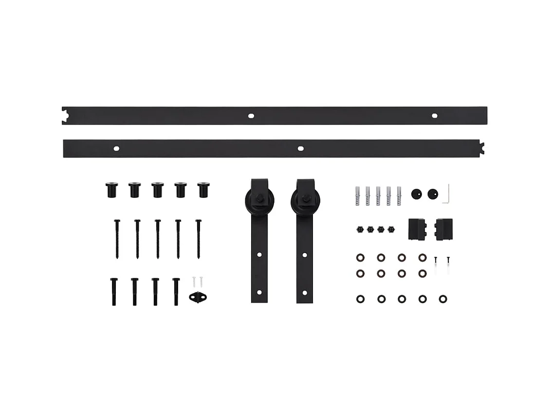 Porte coulissante et kit de quincaillerie 85x210 cm pin massif