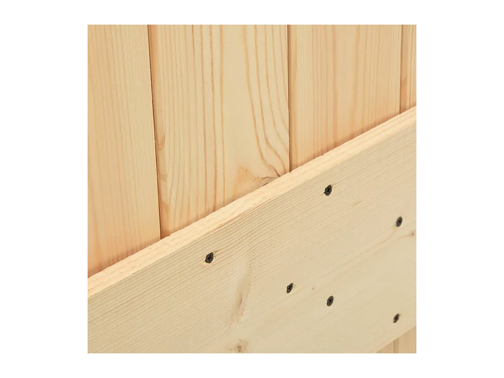 Porte coulissante et kit de quincaillerie 100x210 cm Pin massif