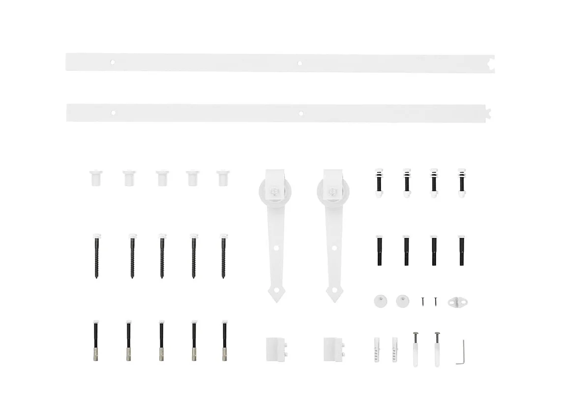 Porte coulissante et kit de quincaillerie 70x210 cm pin massif