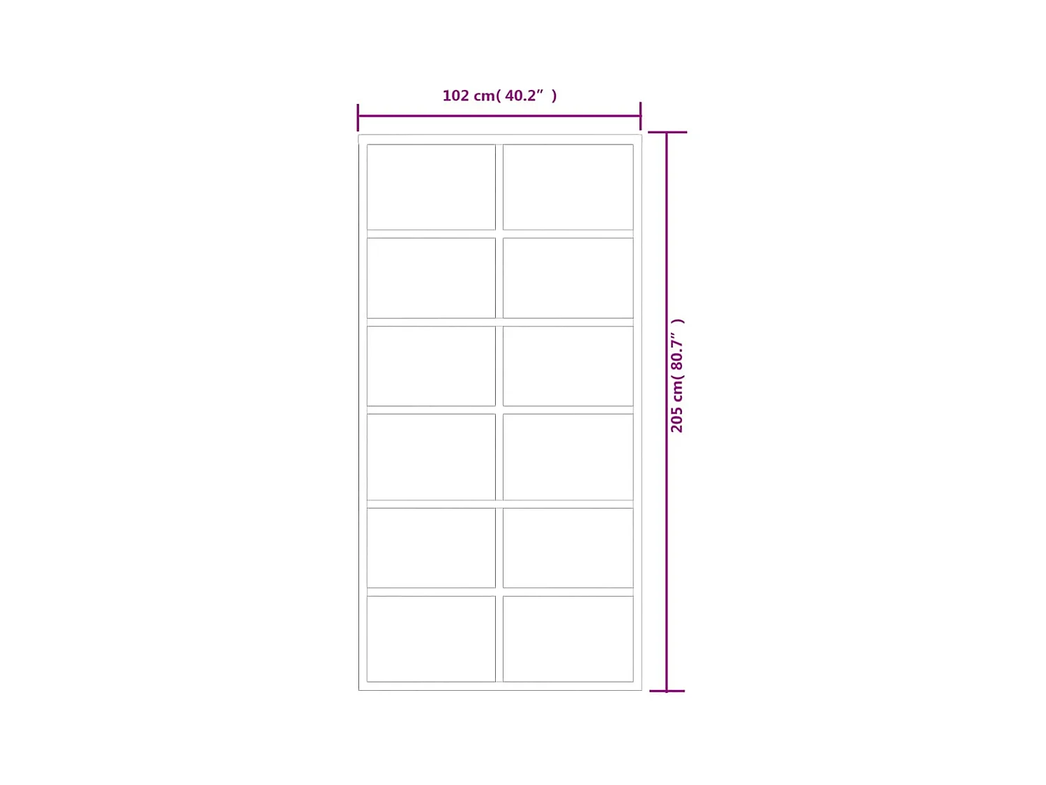 Porte coulissante et quincaillerie Verre et Aluminium 102x205cm