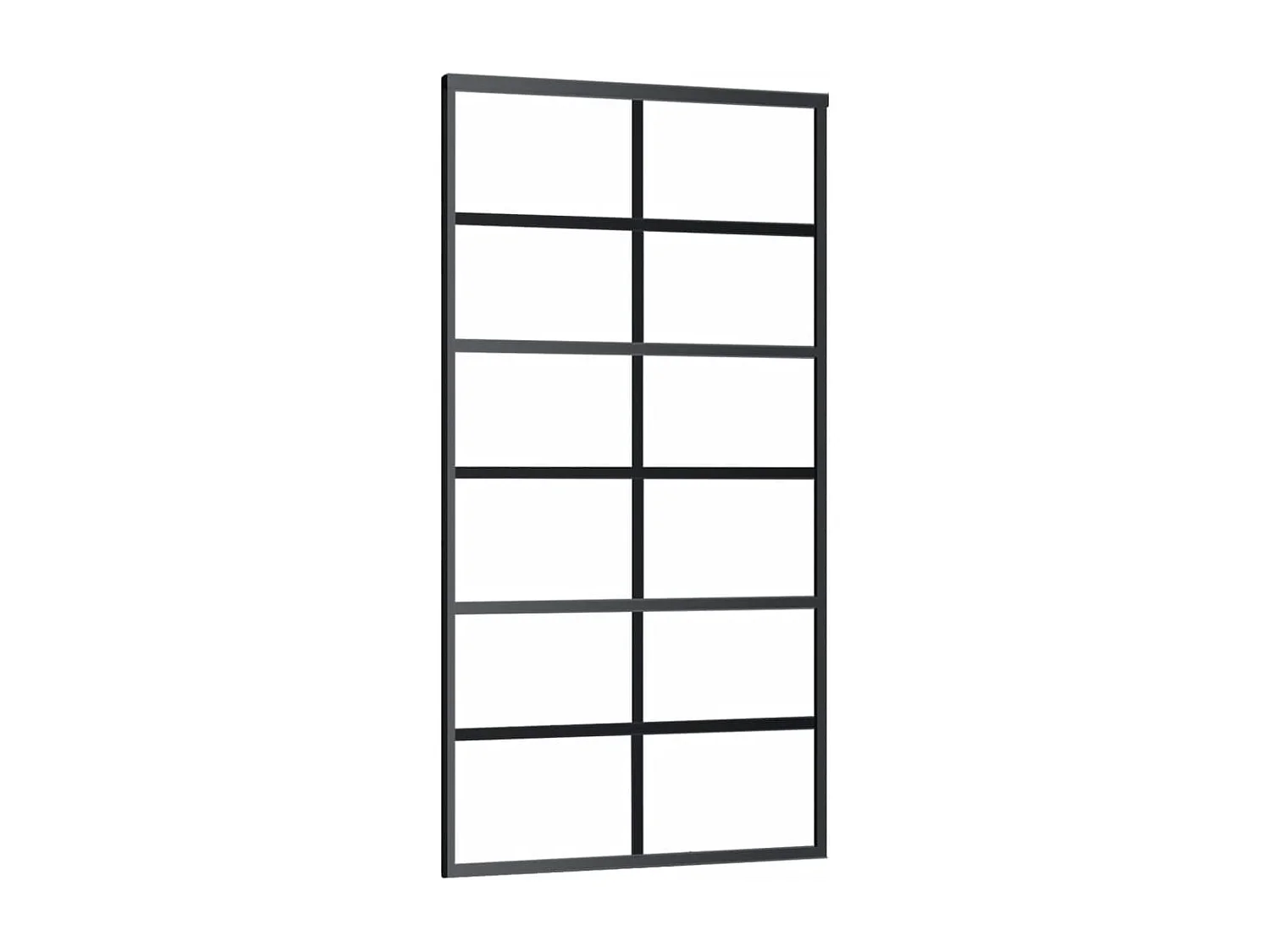 Porta Scorrevole e Kit Montaggio Vetro ESG Alluminio 102x205cm