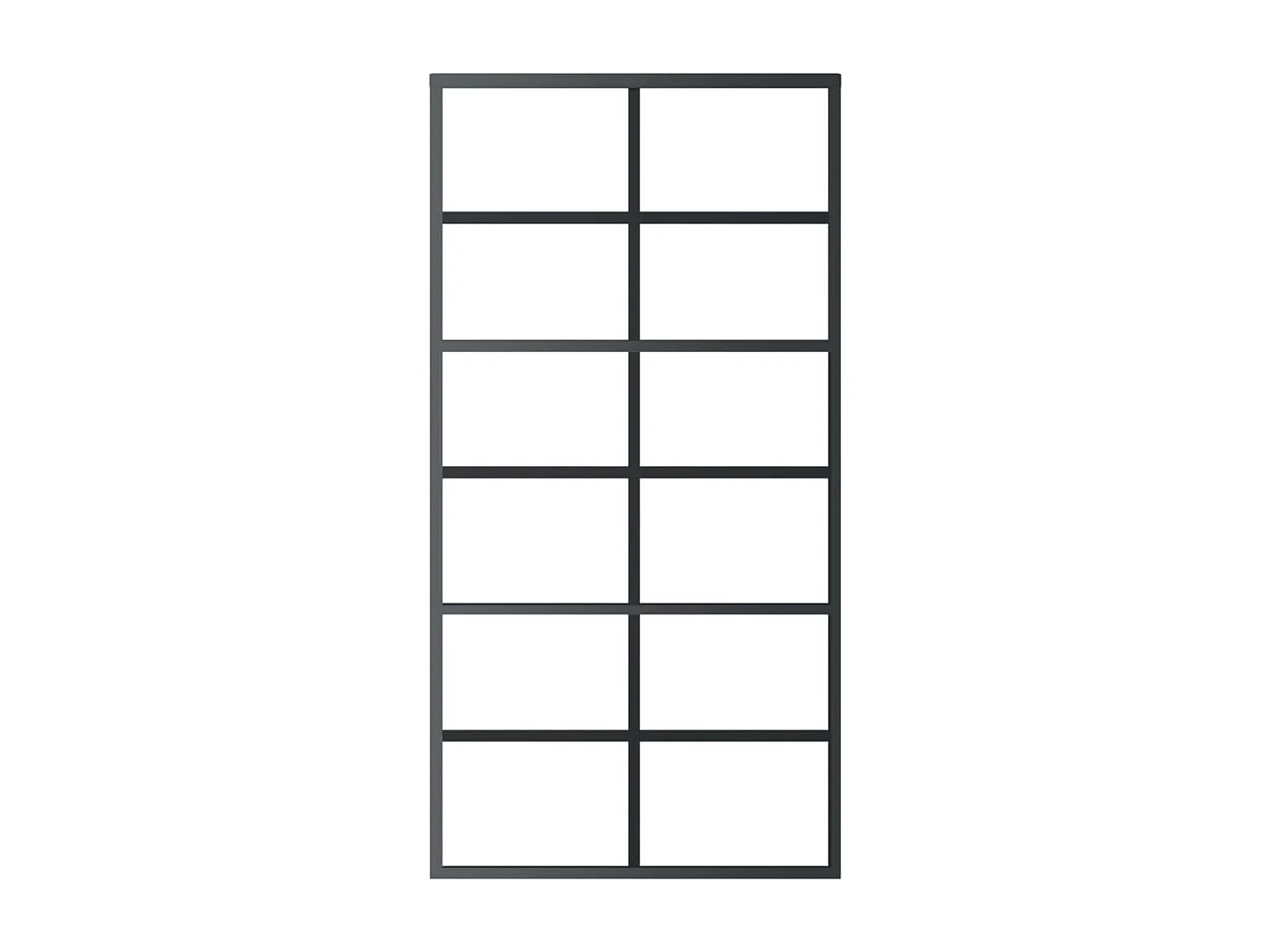 Porta Scorrevole e Kit Montaggio Vetro ESG Alluminio 102x205cm