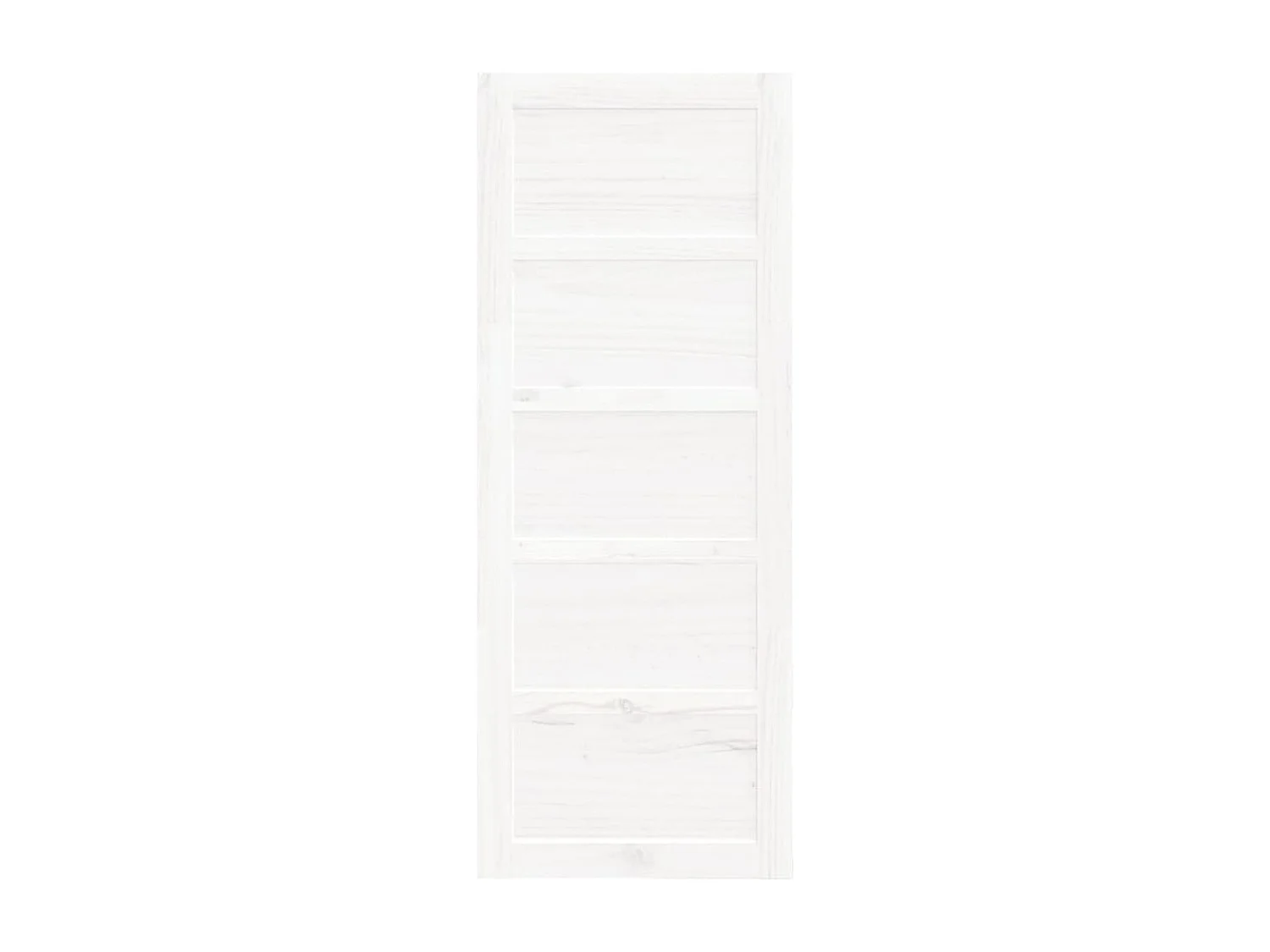 Puerta de granero madera maciza pino blanca 80x1,8x204,5 cm