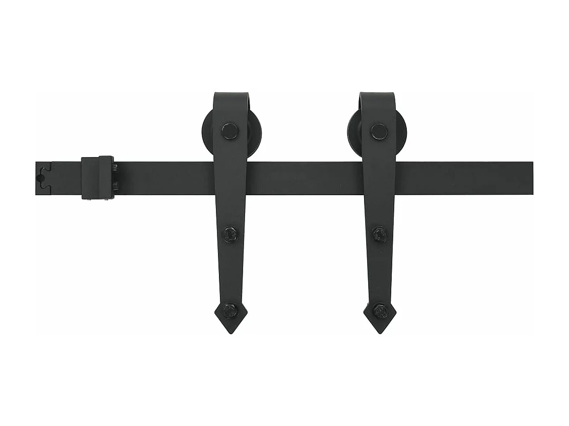 Porte coulissante et kit de quincaillerie 90x210 cm pin massif