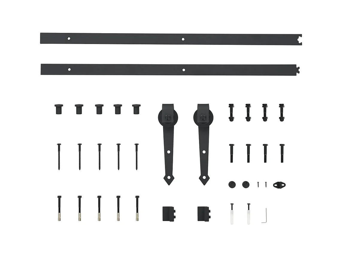 Porte coulissante et kit de quincaillerie 70x210 cm pin massif