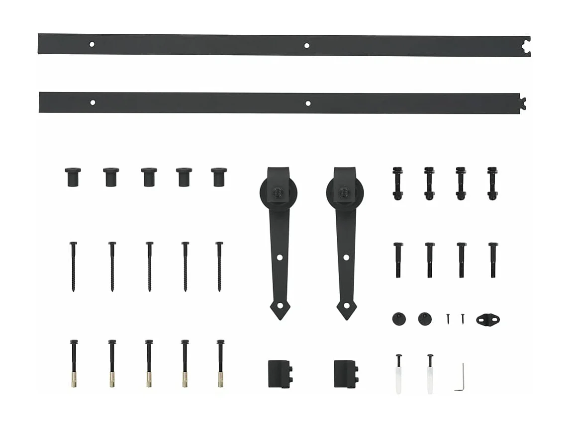 Puerta corredera con herrajes madera maciza de pino 85x210 cm