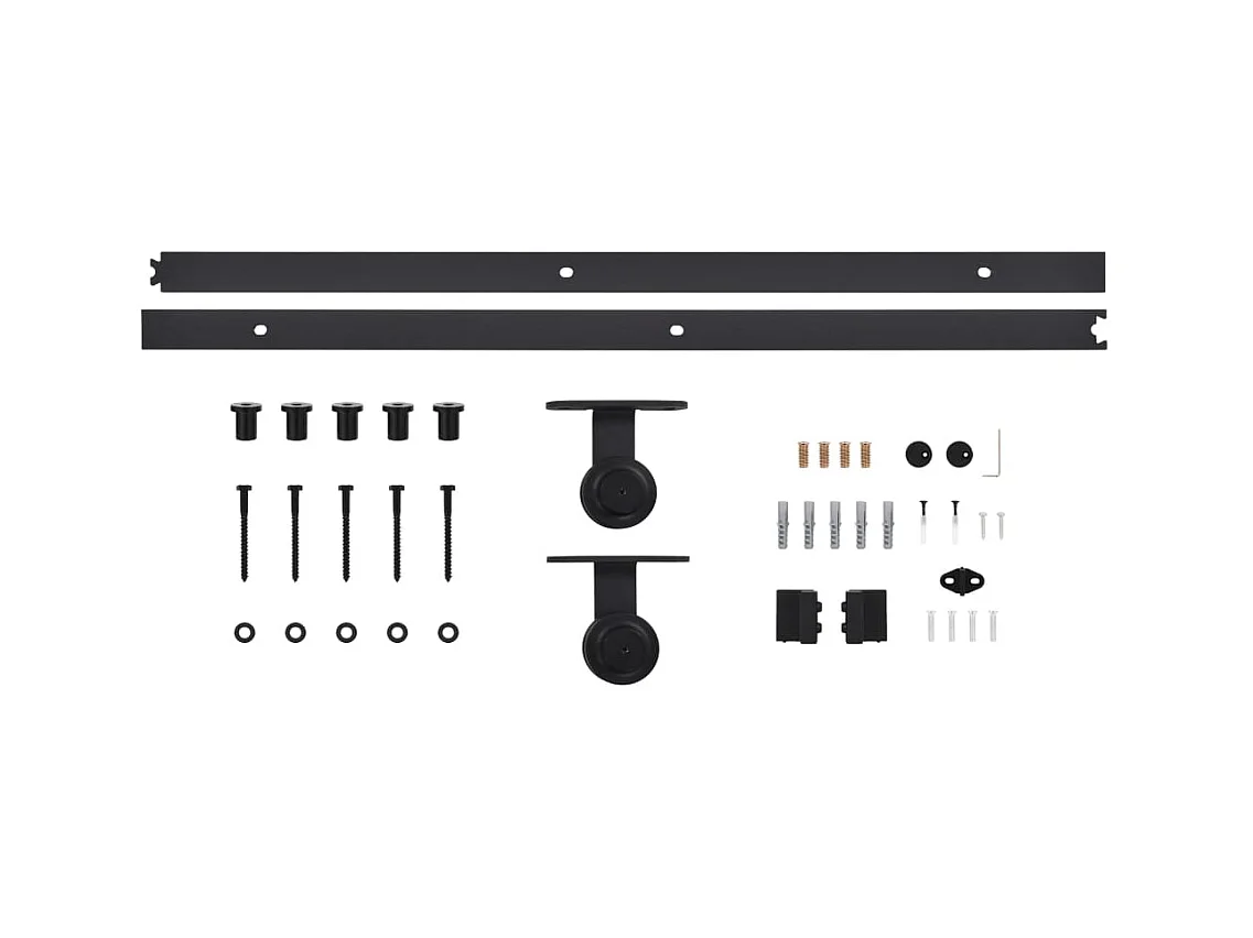 Porte coulissante avec kit de quincaillerie 80x210cm Pin massif