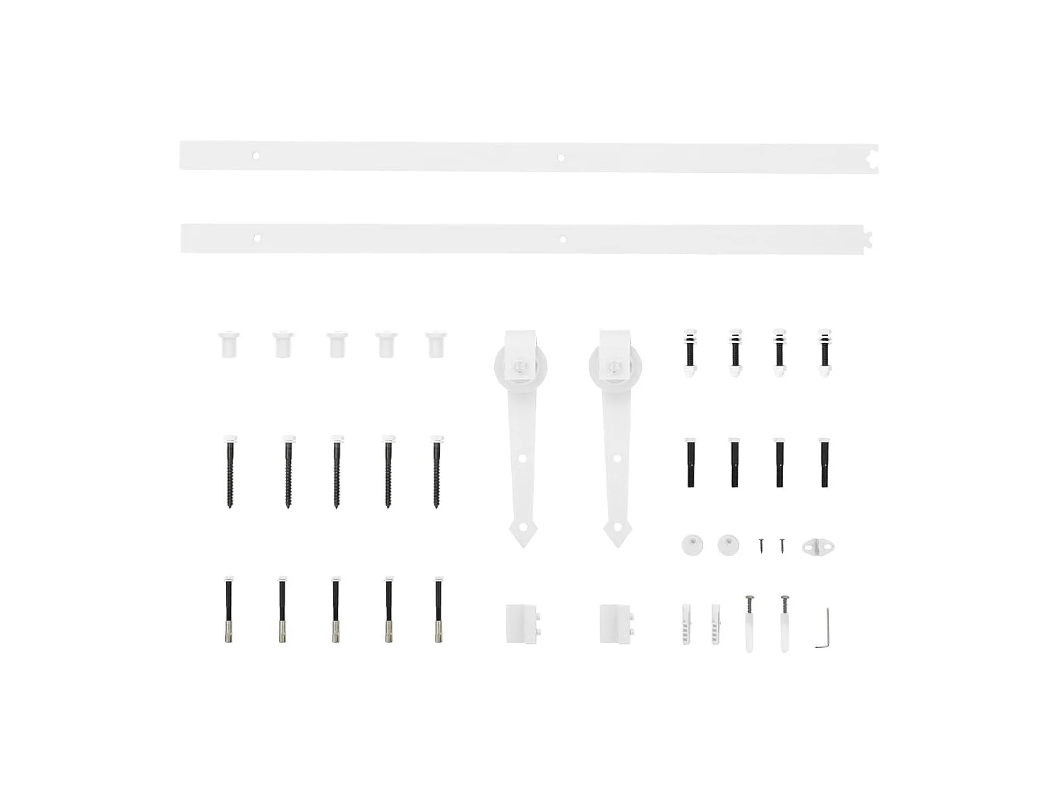 Porte coulissante et kit de quincaillerie 70x210 cm pin massif