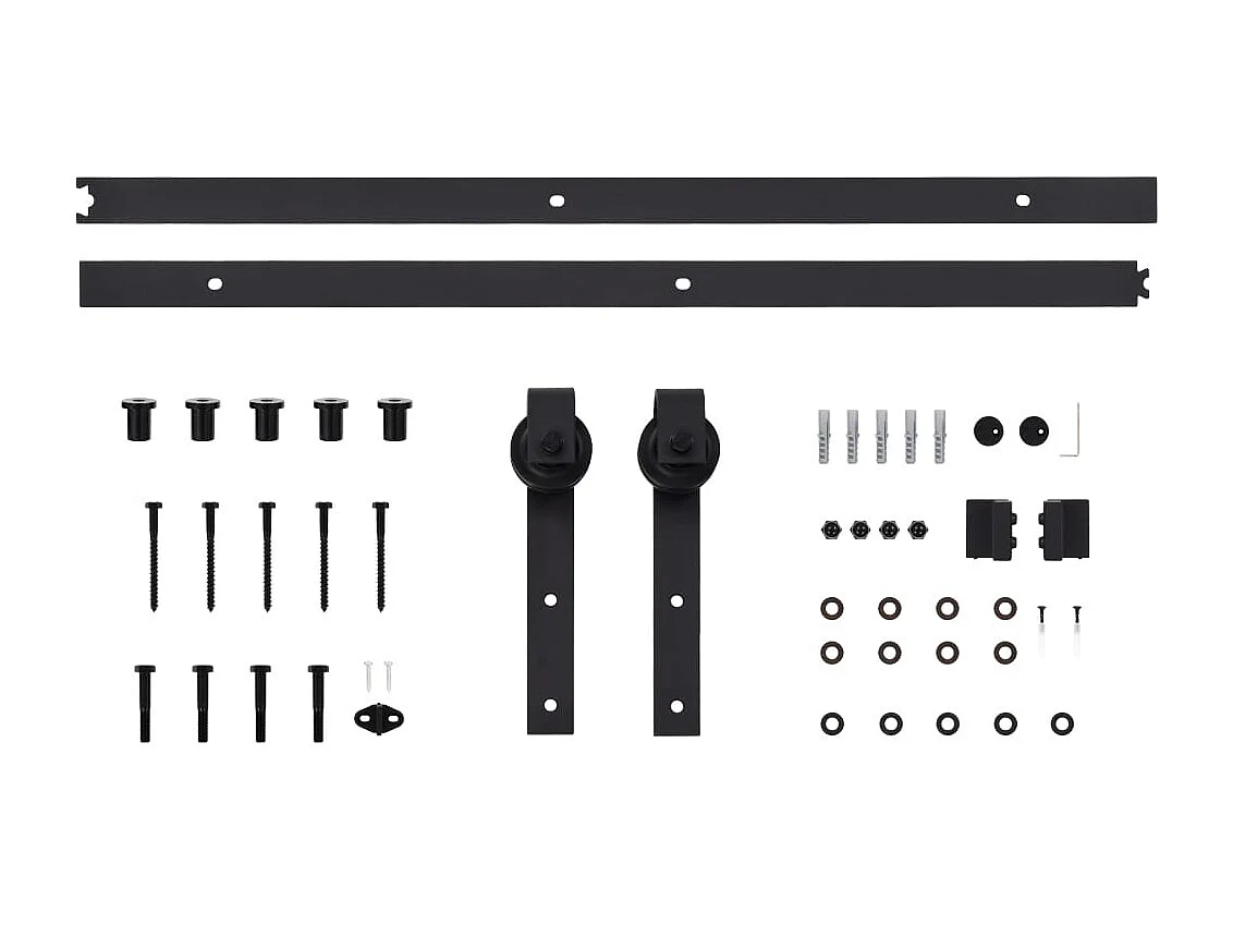 Porta Scorrevole con Set Hardware 80x210 cm in Legno di Pino