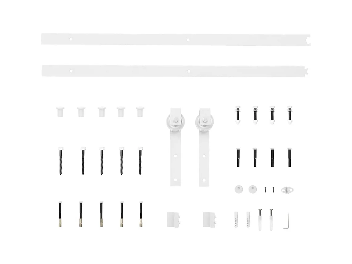 Porte coulissante et kit de quincaillerie 70x210 cm pin massif