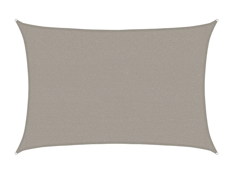 Toldo de vela rectangular HDPE gris claro 160 g/m² 2,5x3,5 m