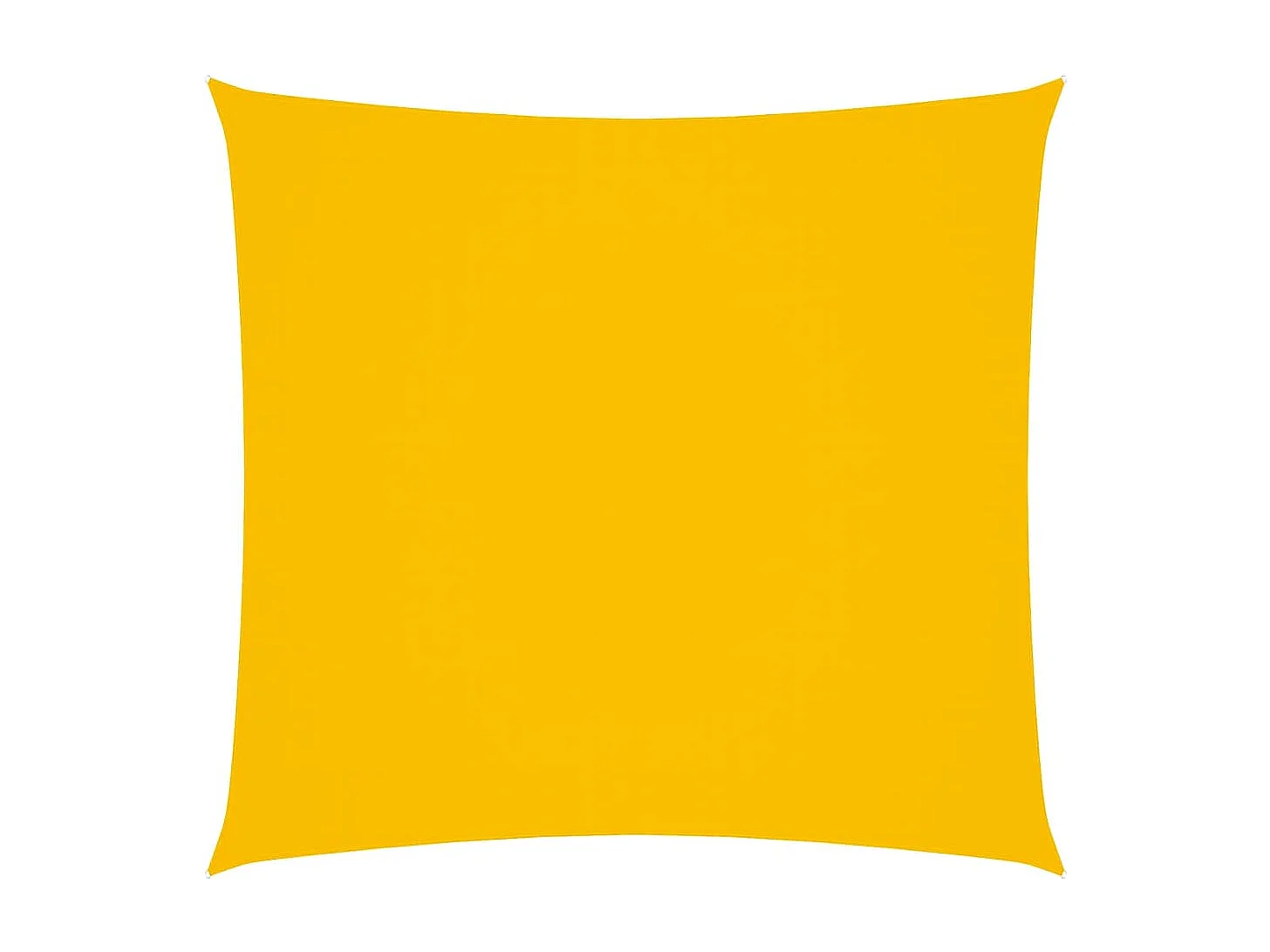 Toldo de vela cuadrado tela Oxford amarillo 3x3 m