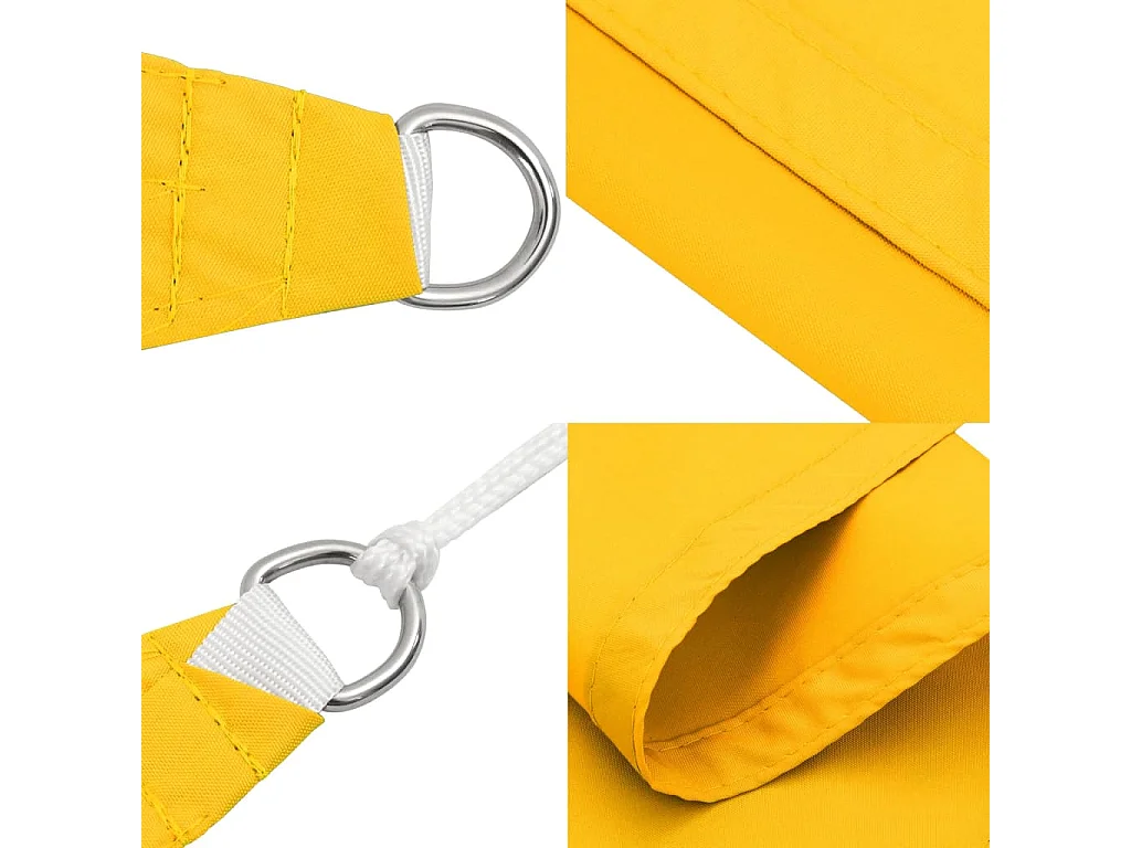 Toldo de vela cuadrado tela Oxford amarillo 3x3 m