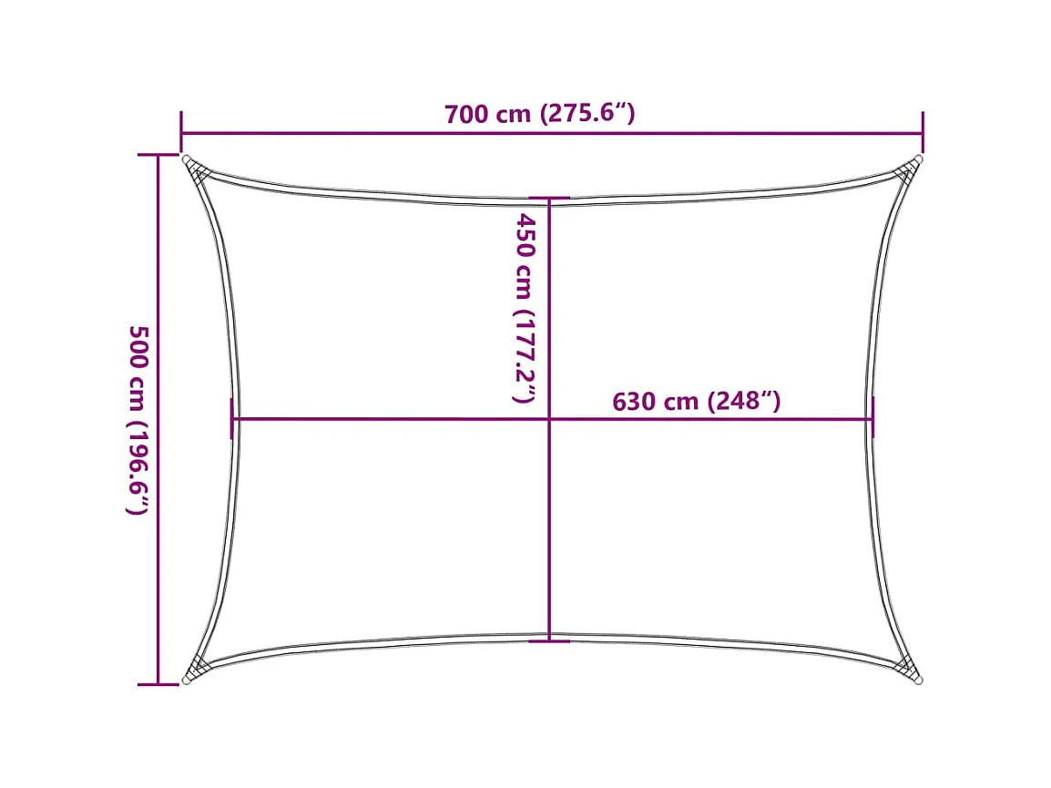 Para-sol Estilo Vela Preto 5x7m PEAD - Proteção UV e Ventilação Ideal