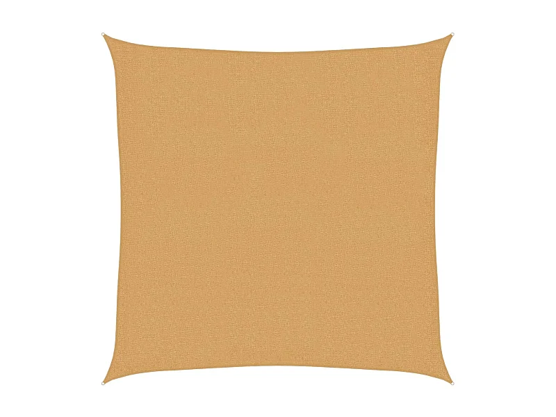 Toldo de vela cuadrado HDPE arena 160 g/m² 3x3 m