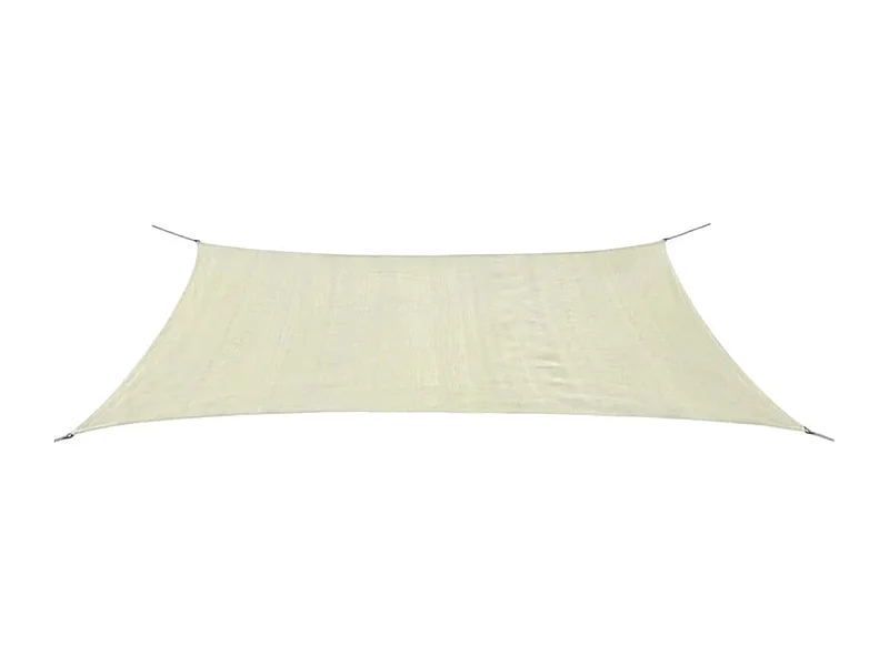 Sonnensegel HDPE Rechteckig 4x6 m Creme