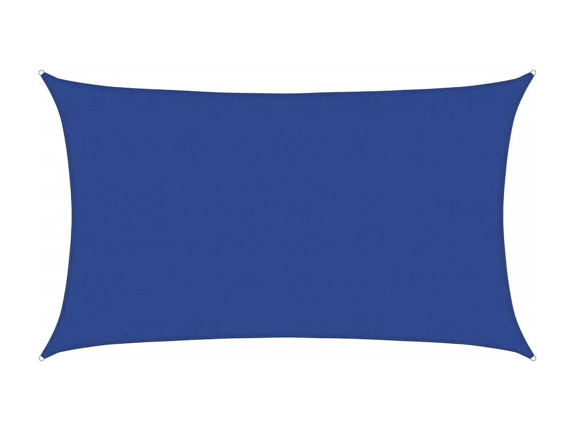 Para-sol retangular 5x8 m em PEAD azul com alta proteção UV