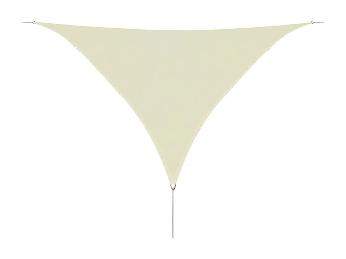 Sonnensegel HDPE Dreieckig 3,6x3,6x3,6 m Creme