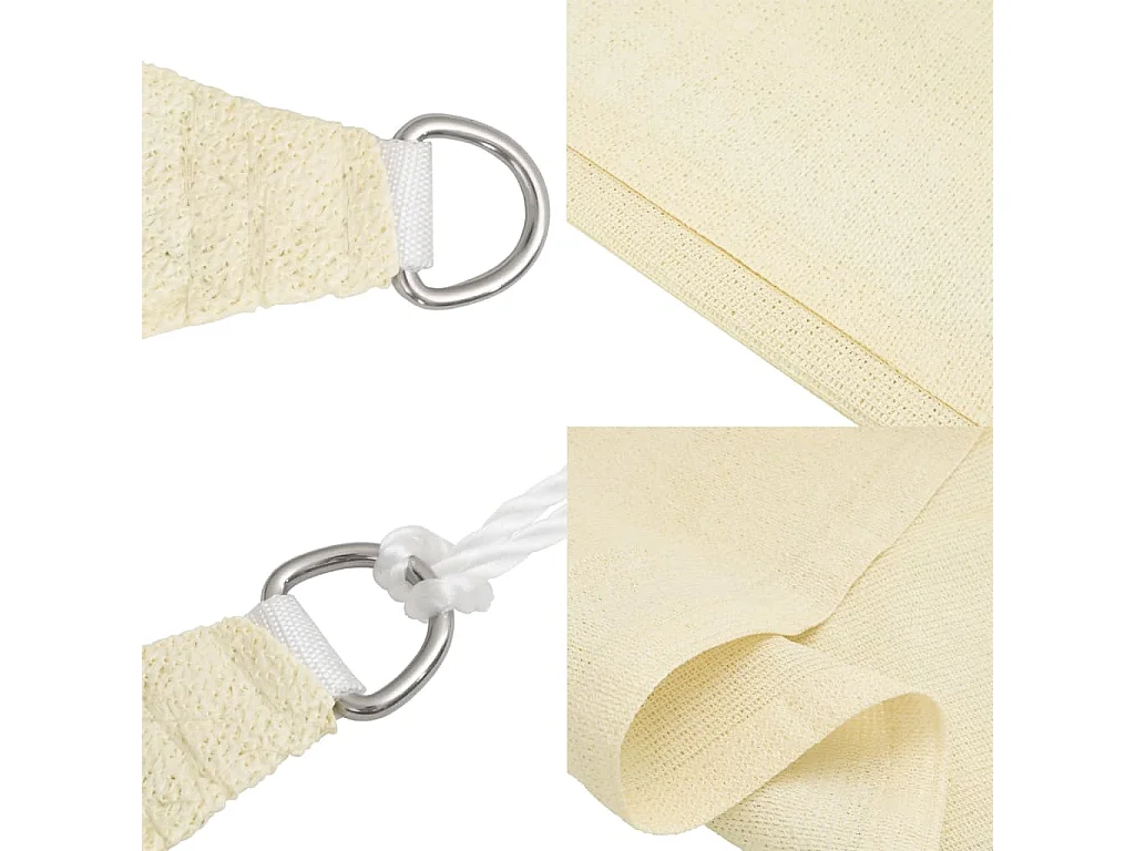 Sonnensegel HDPE Dreieckig 3,6x3,6x3,6 m Creme