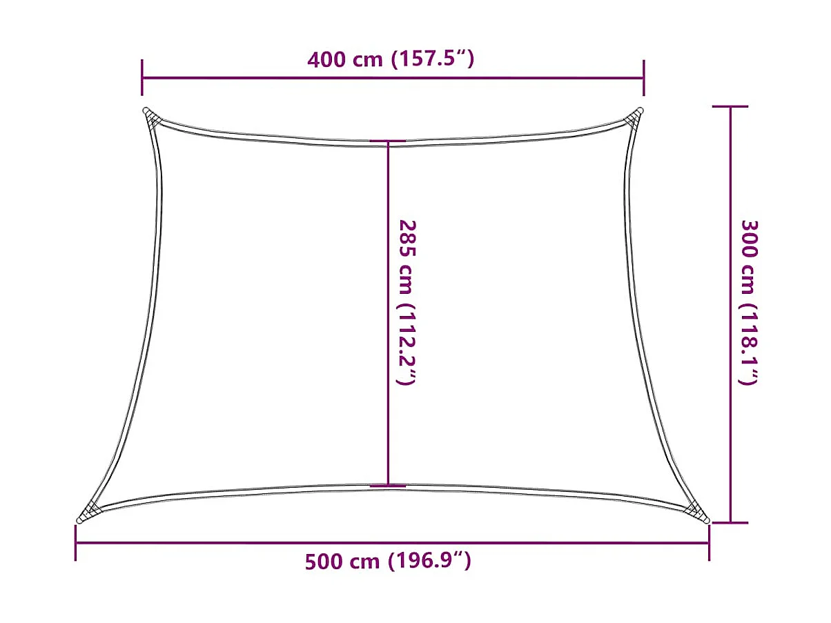 Para-sol Trapézio Azul 4/5x3m - Proteção UV e Durabilidade