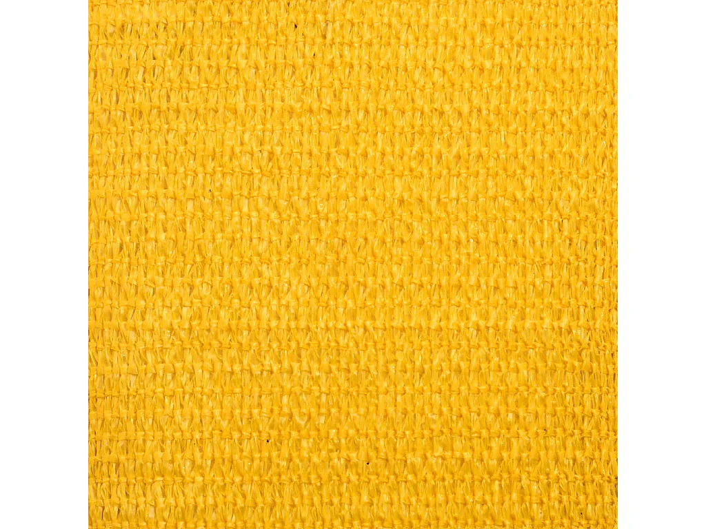 Para-sol estilo vela retangular amarelo 3,5x5m em PEAD resistente a UV