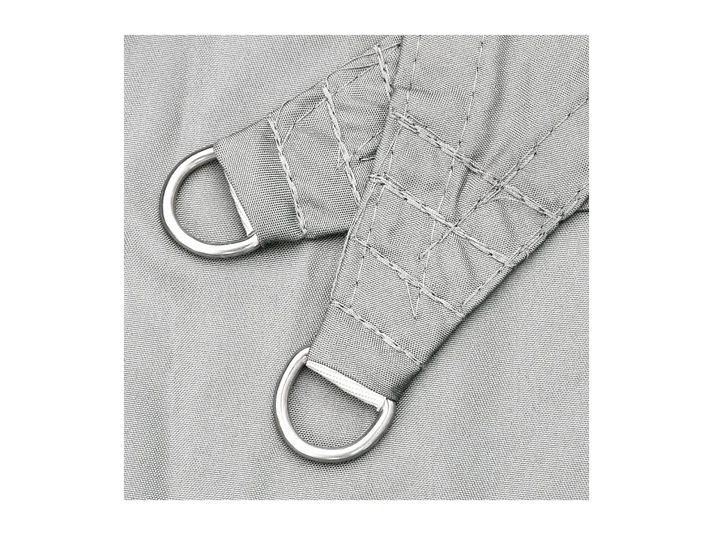 Toldo de vela poliéster oxford 100% gris claro 7x7 m