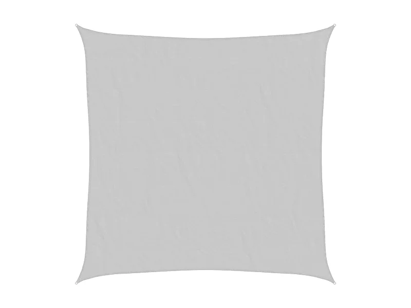 Toldo de vela poliéster oxford 100% gris claro 7x7 m