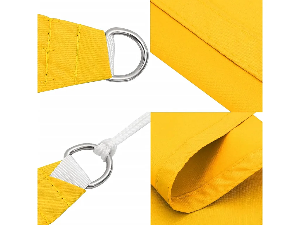 Toldo de vela cuadrado tela Oxford amarillo 2,5x2,5 m