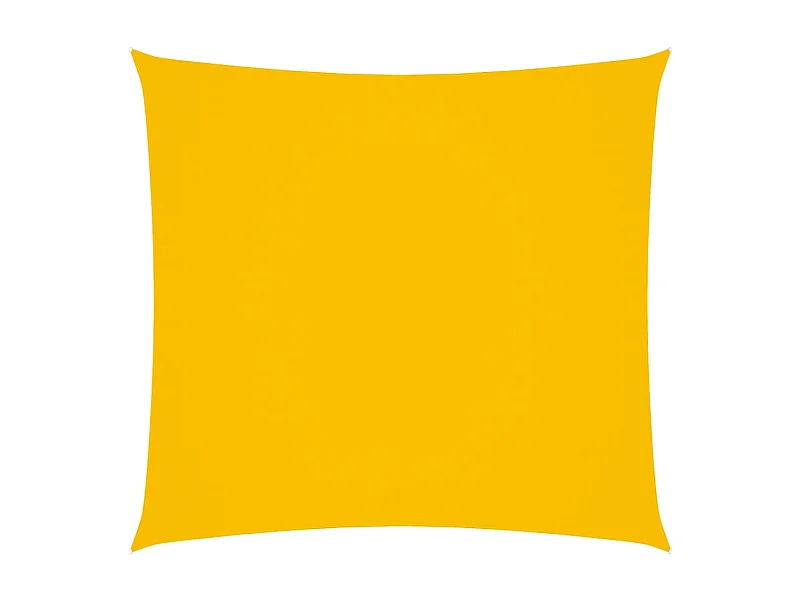 Toldo de vela cuadrado tela Oxford amarillo 2,5x2,5 m