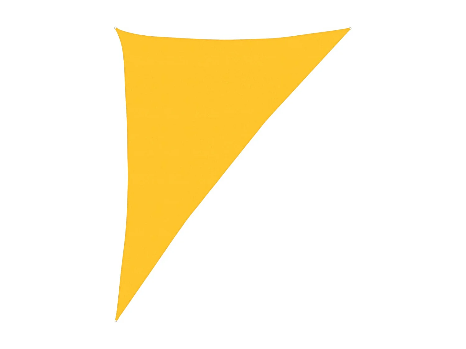 Para-sol Triangular Amarelo 4x5x6,8m em PEAD - Proteção UV e Resistência