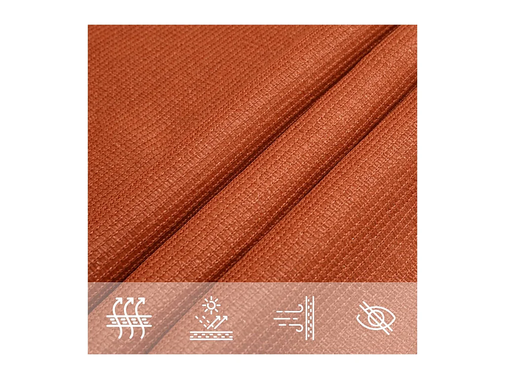 Toldo de vela rectangular HDPE naranja 160 g/m² 3x5 m