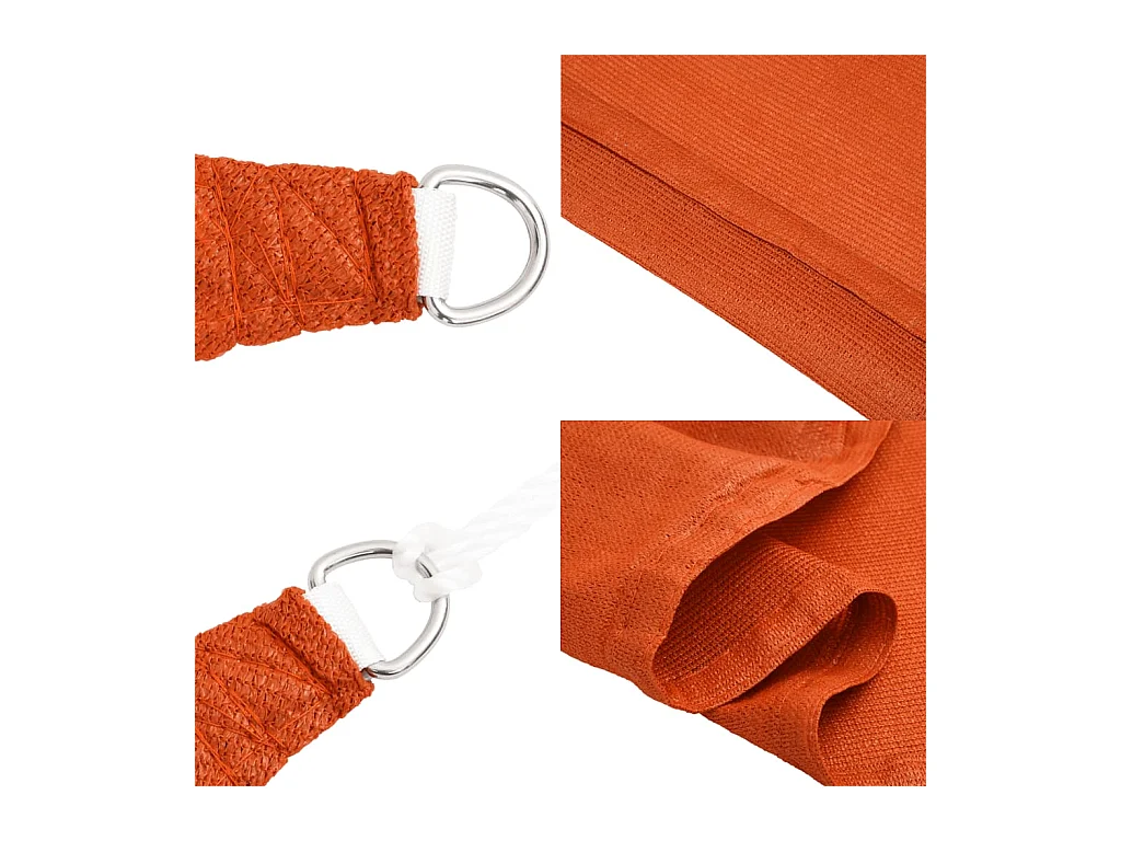 Toldo de vela rectangular HDPE naranja 160 g/m² 3x5 m