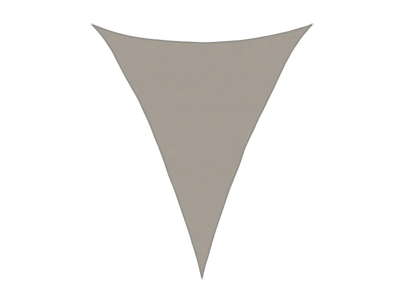 Toldo de vela triangular HDPE gris claro 160 g/m² 5x7x7 m