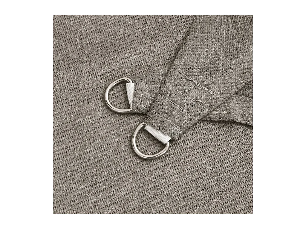 Toldo de vela triangular HDPE gris claro 160 g/m² 5x7x7 m