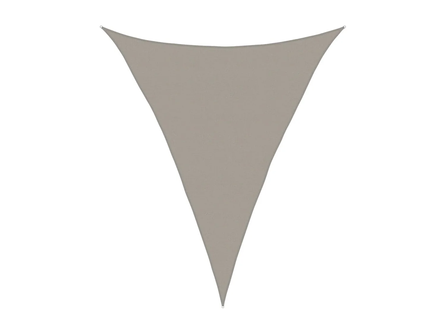 Toldo de vela triangular HDPE gris claro 160 g/m² 5x7x7 m